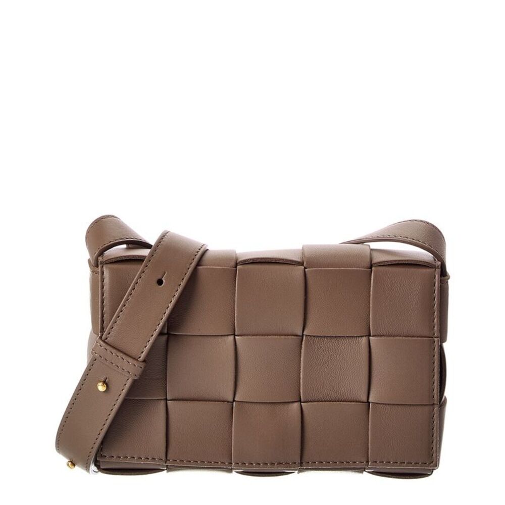 Bottega Veneta Cassette Small Leather Crossbody, Brown